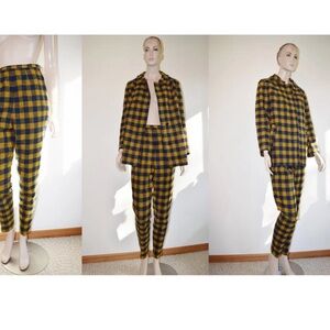Vintage Pendleton Wool Plaid Pantsuit